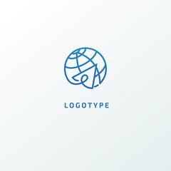 Airplane icon. Vector flat style illustration air ticket booking logo template. Logo concept of navigator, loukost, airport, booking tickets, Rent, travel application, loukost, tourism, trip.