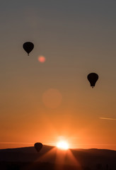 Balloon in the sunset