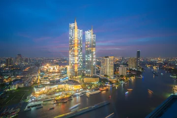 Keuken spatwand met foto BANGKOK, THAILAND. November 8, 2018 : An under construction "Iconsiam" Bangkok, newest shopping mall which will have the grand opening in The November in Thailand. © naruecha