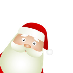 Santa Claus standing on a white background, vector