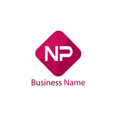 Initial Letter NP Logo Template Design