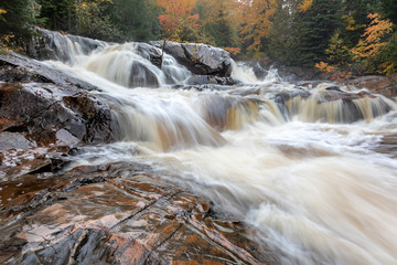 Autumn at Yellow Dog Falls in the Upper Peninsula of Michigan, near Marquette