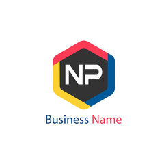 Initial Letter NP Logo Template Design