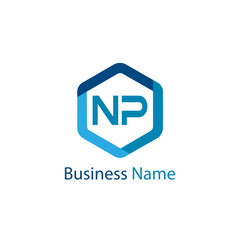 Initial Letter NP Logo Template Design