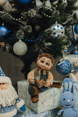 decorated Christmas tree with presents under it