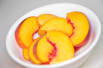 peaches on a plate