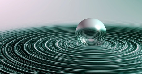  liquid ripples with droplet 
