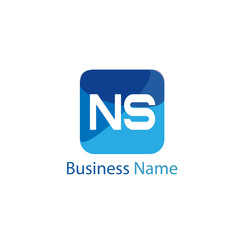 Initial Letter NS Logo Template Design