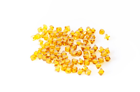 yellow synthetic diamonds in macro