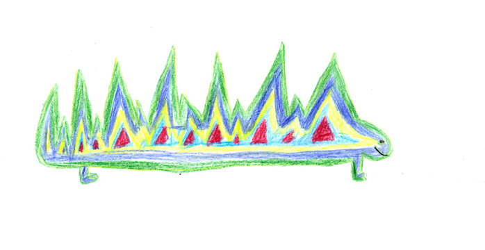 Das Krokodil Marache hat Zacken wie ein Drache