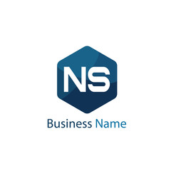 Initial Letter NS Logo Template Design