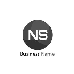 Initial Letter NS Logo Template Design