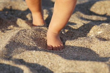 First steps in the sand