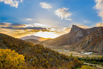 Mountains and sky