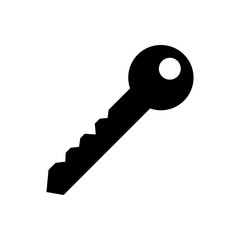 Key, lock glyph icon