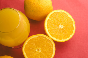 orange juice and oranges