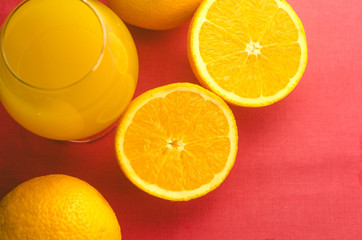 orange juice and oranges