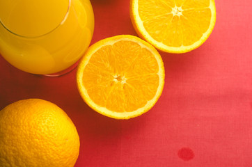 orange juice and oranges
