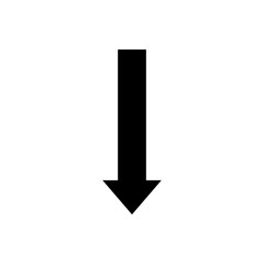 Arrow in down glyph icon