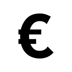 Euro sign glyph icon