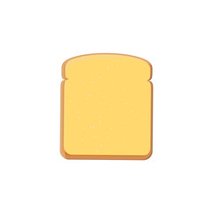Sliced Toast Bread isolated on white background, top view
