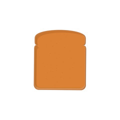 Sliced Toast Bread isolated on white background, top view