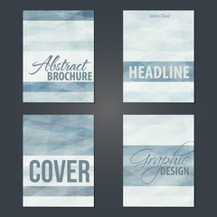 Set of cover layouts with gray stripes