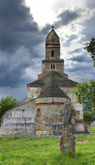 Fototapeta na wymiar Densus church, oldest church in Romania