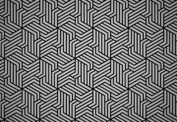 Abstract geometric pattern with stripes, lines. Seamless vector background. Black and grey ornament. Simple lattice graphic design