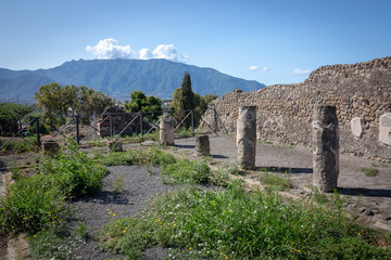 a view of roman ruins Italy - 232363341