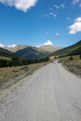 Fototapeta premium Road to Montgarri in the mountains of Aran Valley in summer