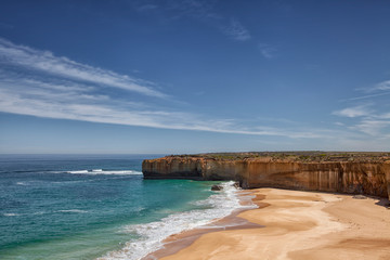 seascape,landscape and skyline of the great ocean road,australia
