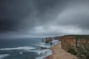 Twelve Apostles Coastal Park coastline nature background