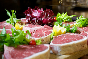 raw fresh fiorentina steak