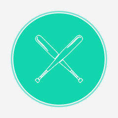 Fototapeta premium Baseball vector icon sign symbol