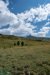 Obraz premium Mountains in the Pyrenees through the valley of Aran