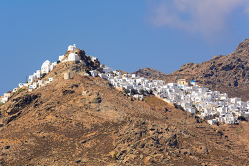 Wild and dry Serifos island with lovely hills and beautiful whitewashed houses. Cyclades, Greece