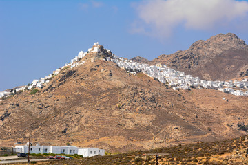 Wild and dry Serifos island with lovely hills and beautiful whitewashed houses. Cyclades, Greece © vivoo