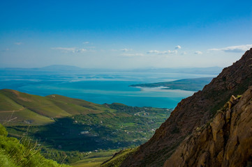 Landscape of mountain peak. Beauty in nature from Turkey.