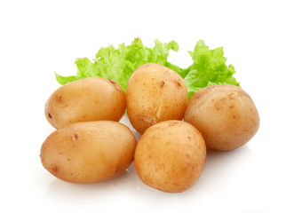 Jacket potatoes with lettuce