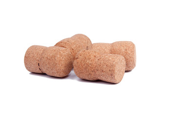 wine cork isolated on the white