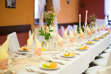 Wedding table decoration