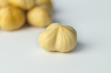 hazelnut on isolated white background