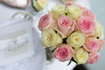 wedding bouquet with roses