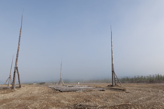 a lightning arrester in the taiga