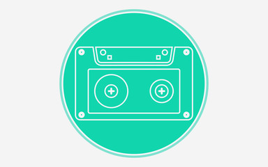 Cassette vector icon sign symbol