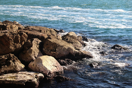 Sea rocks near Acco