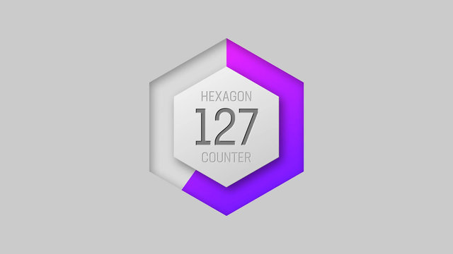 Hexagon Radial Counter Infographic