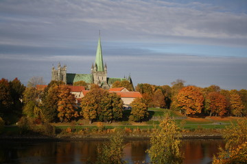 Fototapeta premium Nidaros Cathedral in Trondheim, Norway