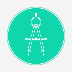 Drawing compass vector icon sign symbol